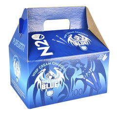 Special Blue Cream Chargers 100PC Display - Discreet Smoker