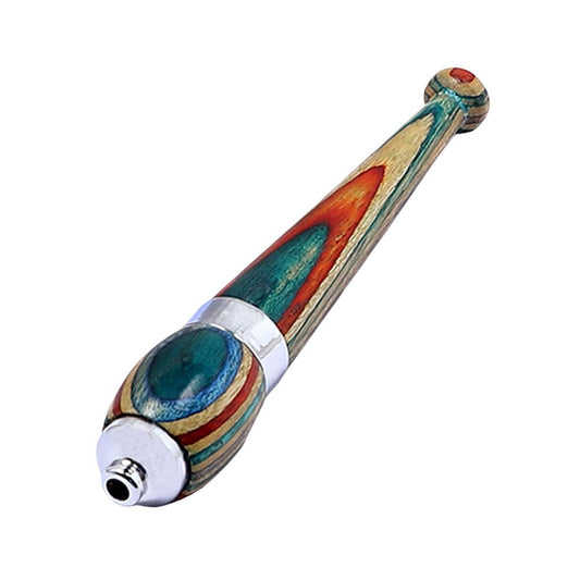 Rainbow Wood Zeppelin One Hitter Pipe - Discreet Smoker