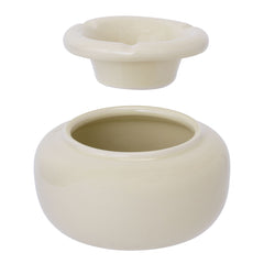 Fujima Moroccan Ceramic Ashtray - White Pearl / 5" - Discreet Smoker