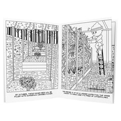 Wood Rocket A Visit To The Hemp Farm Adult Coloring Book - 8.5"x11" - Discreet Smoker