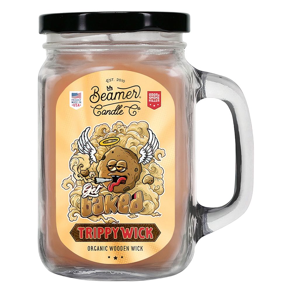 Beamer Candle Co. Trippy Wick Collection Mason Jar Candle | 12oz - Discreet Smoker