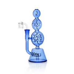8" Triple Stack Swiss Perc Recycler Dab Rig | Croia Glass - Discreet Smoker