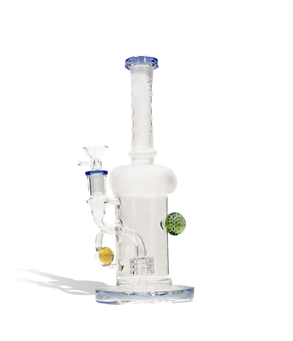 9 Inch Water Pipe with Honey Comb Perc and 14mm Funnel Bowl - Discreet Smoker