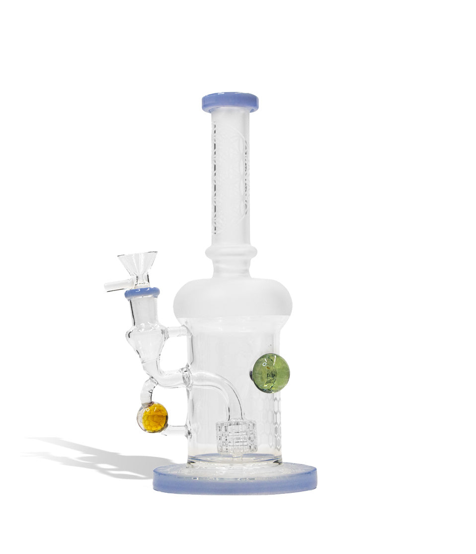 9 Inch Water Pipe with Honey Comb Perc and 14mm Funnel Bowl - Discreet Smoker