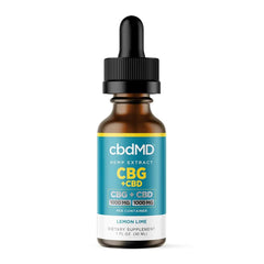 CBD Oil Tincture Drops Lemon Lime 1000MG CBD + 1000MG CBG - Discreet Smoker