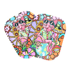 Pulsar Mini Metal Rolling Tray w/ Lid - Chill Cat / 7"x5.5" - Discreet Smoker