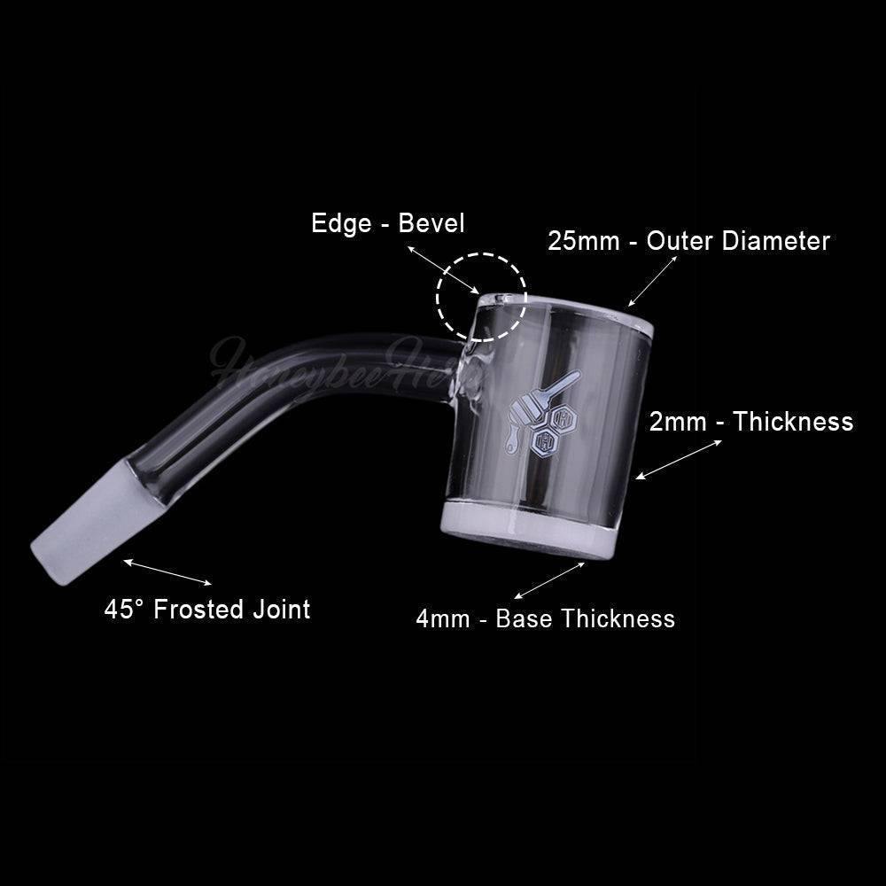 HONEY & MILK BEVEL QUARTZ BANGER - 45° DEGREE | YL - Discreet Smoker