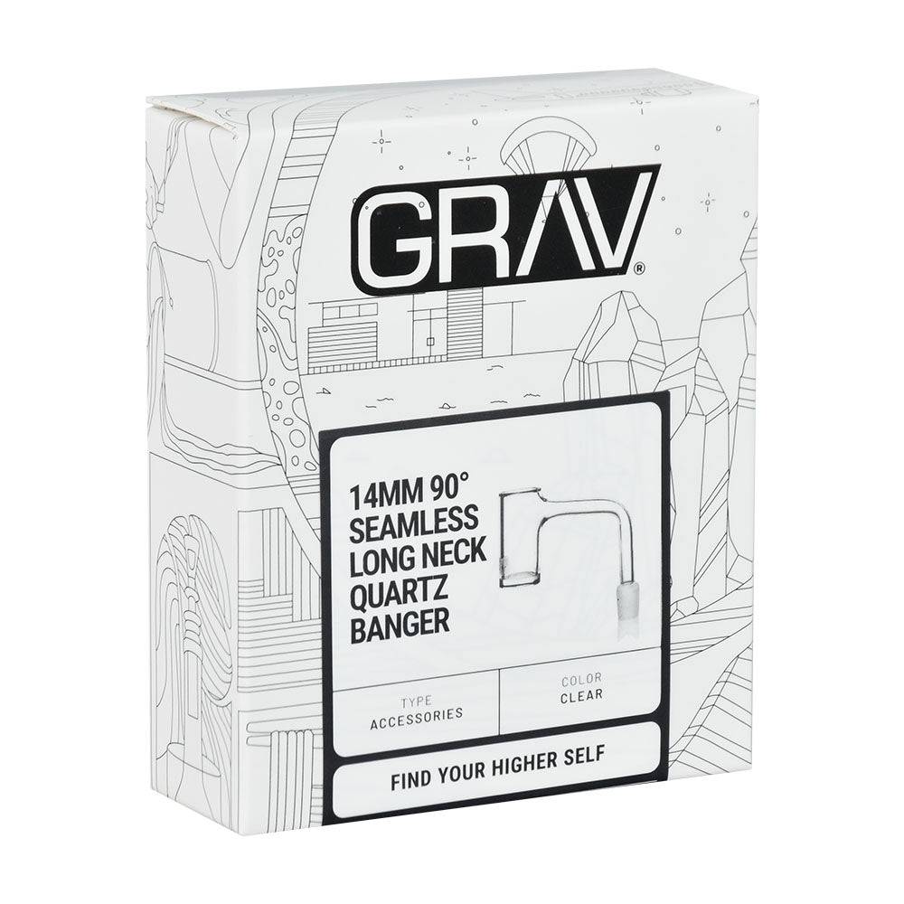 GRAV Long Neck Seamless Banger - 14mm M / 90D 5pcs - Discreet Smoker