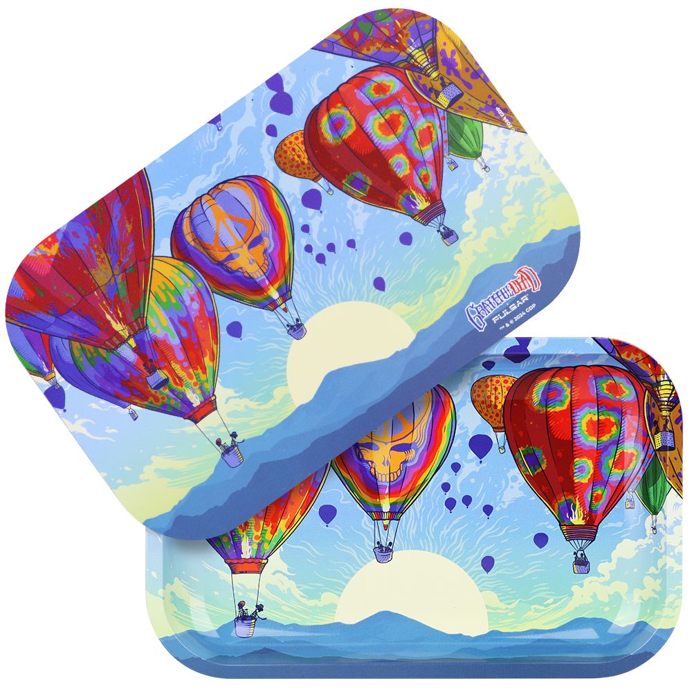 Grateful Dead x Pulsar Rolling Tray & Lid Kit - Hot Air / 11" x 7" - Discreet Smoker