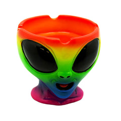 Happy Dayz Rainbow Alien Bust Ashtray - Discreet Smoker