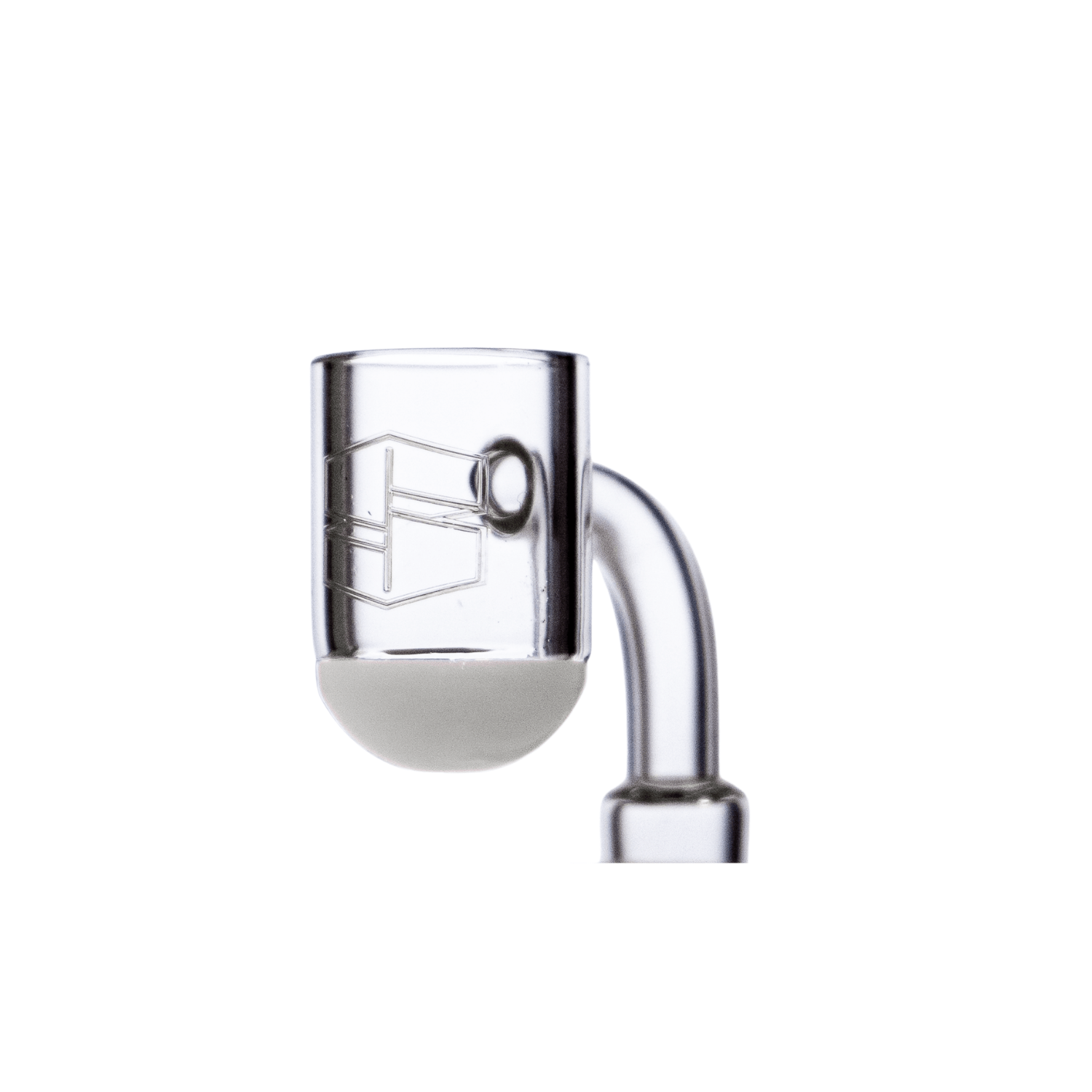 Stache White Round Bottom Banger - Discreet Smoker