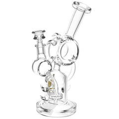 Lookah Glass Hedgehog Recycler Water Pipe | 9.75" | 14mm F - Discreet Smoker