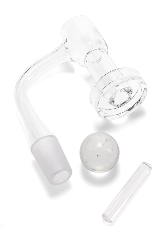 GRAV Quartz Slurper Bucket Set – Marble Cap & Pillar - Discreet Smoker