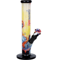 The Grateful Dead x Pulsar Inside Print Straight Tube Glass Water Pipe | 11.25" | 14mm F - Discreet Smoker