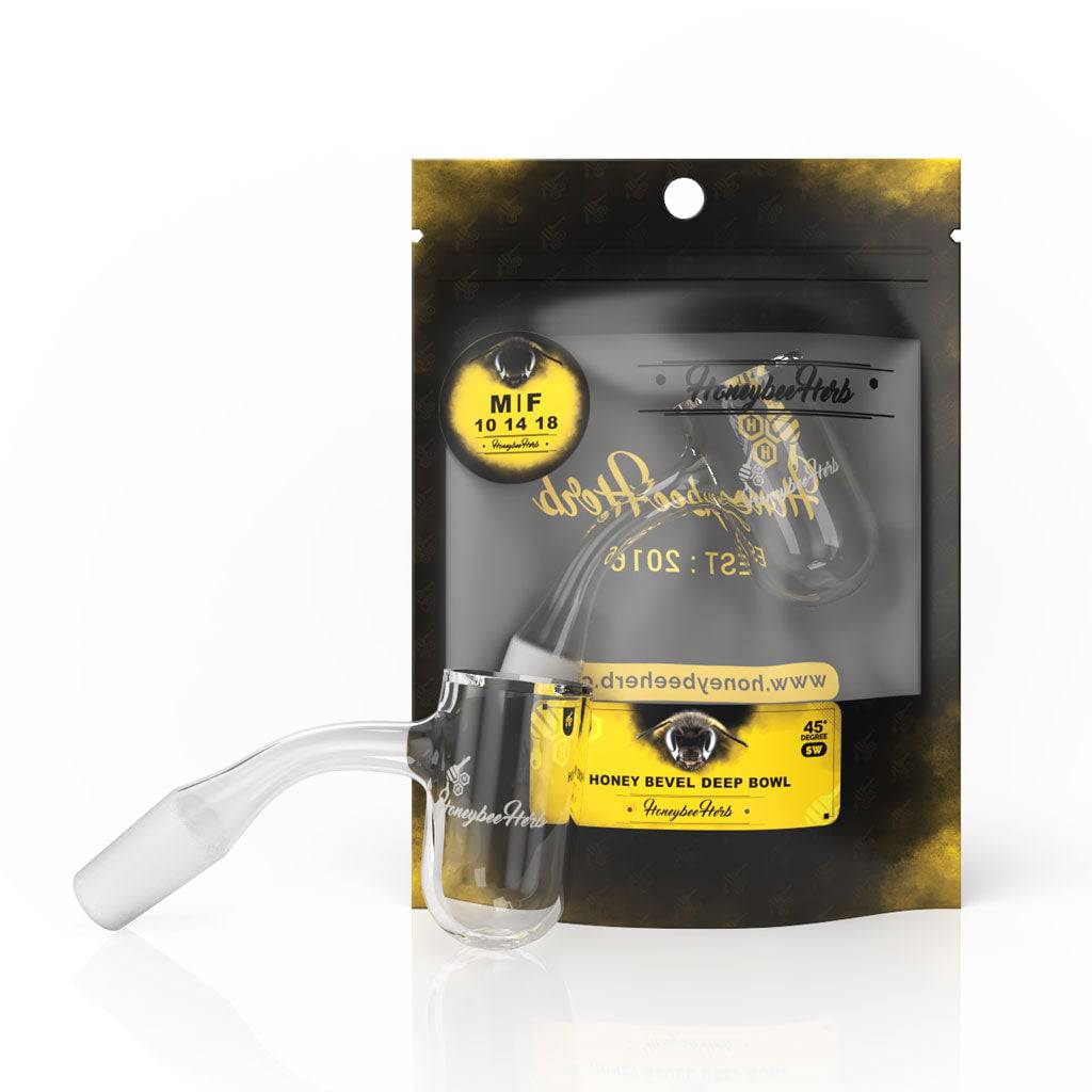 HONEY BEVEL DEEP BOWL QUARTZ BANGER - 45° DEGREE | BL - Discreet Smoker