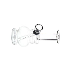 Small But Stout Bubble Rings Glass Water Pipe - 4.75" / Clear - Discreet Smoker
