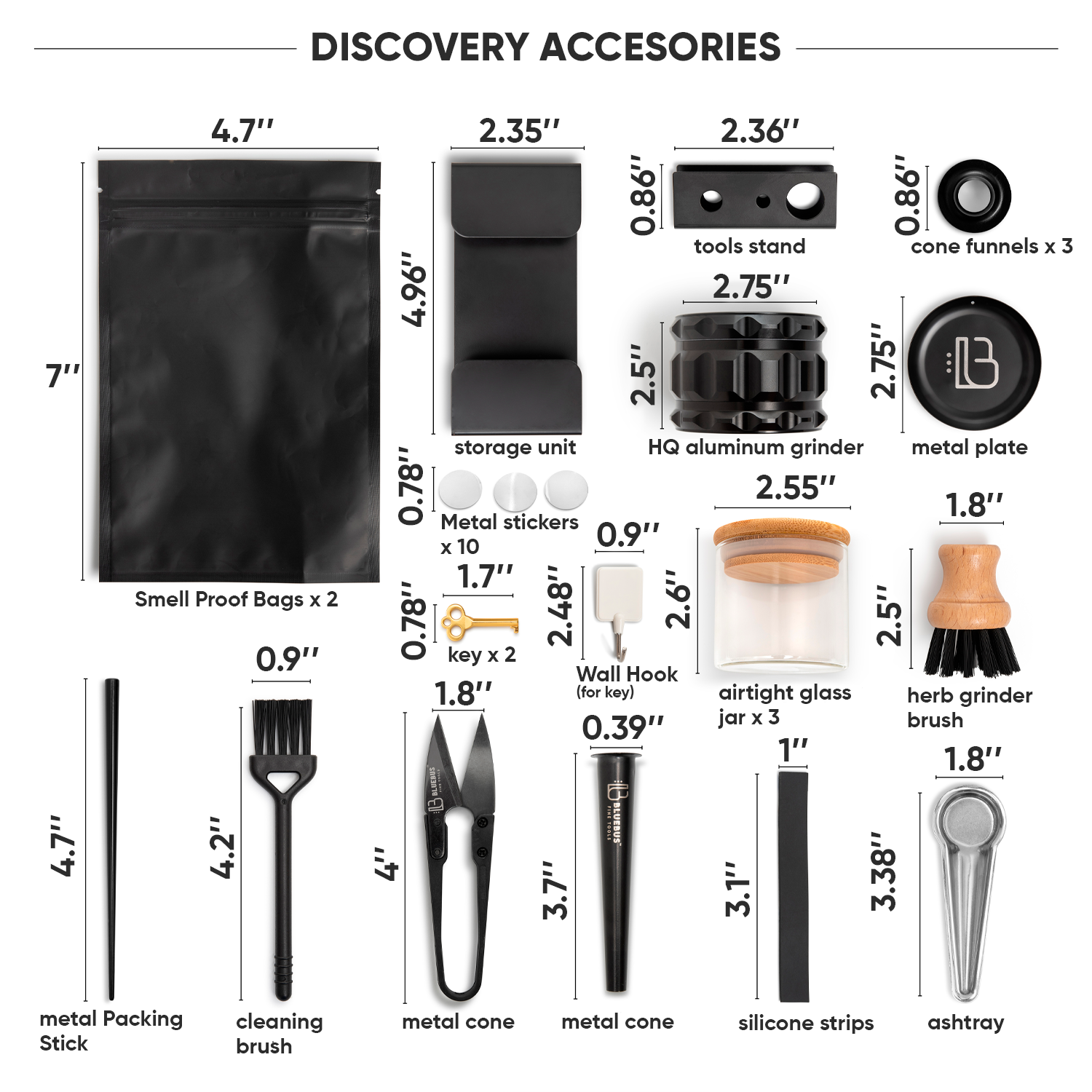 DISCOVERY Storage Box Black - Discreet Smoker