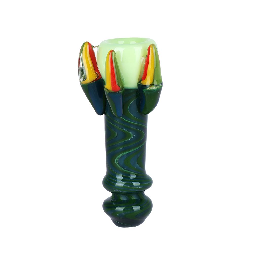 Goblin Claw Goblet Wig Wag Glass Chillum - 3.25" - Discreet Smoker
