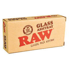 RAW Classic Pack Glass Ashtray - 6"x3" - Discreet Smoker