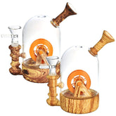 Waterwheel Bell Jar Water Pipe - 6"/14mm F/Designs Vary - Discreet Smoker