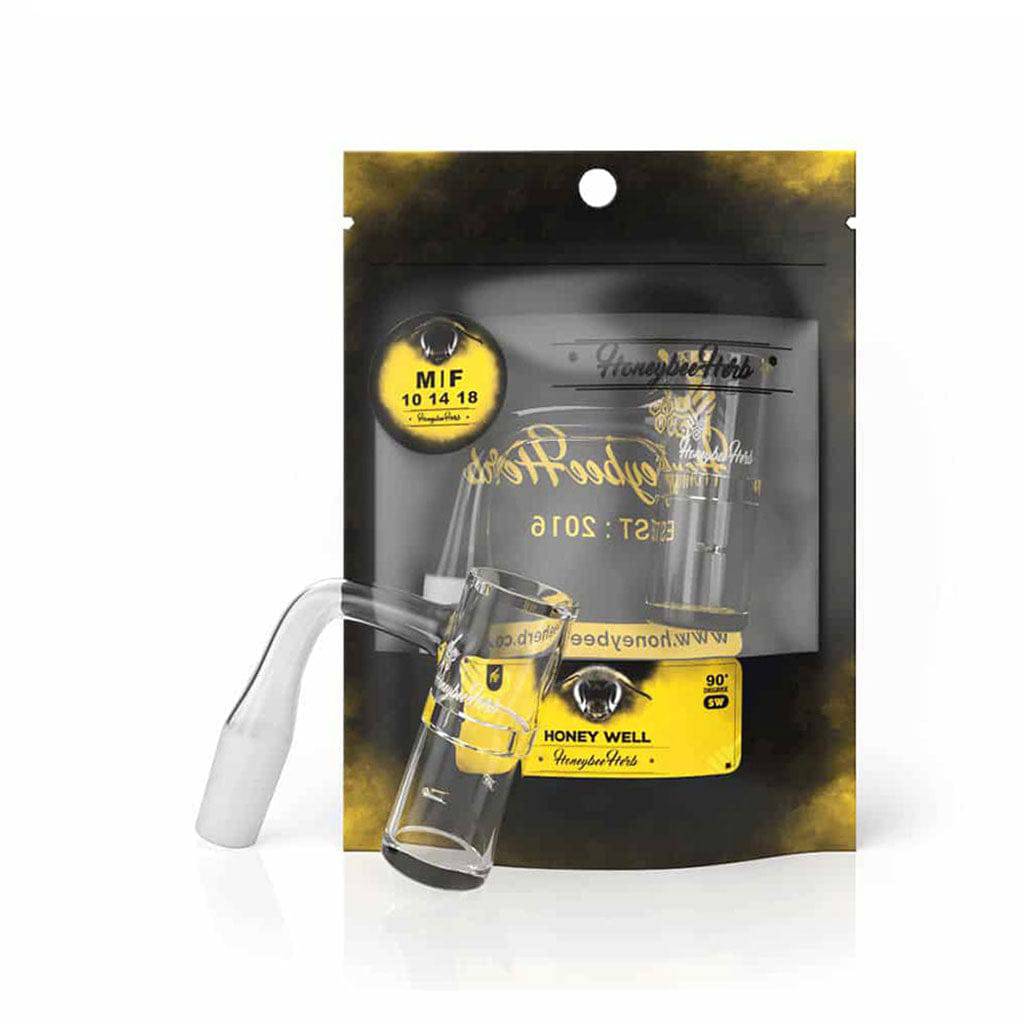 HONEY WELL QUARTZ BANGER - 90° DEGREE | BL - Discreet Smoker