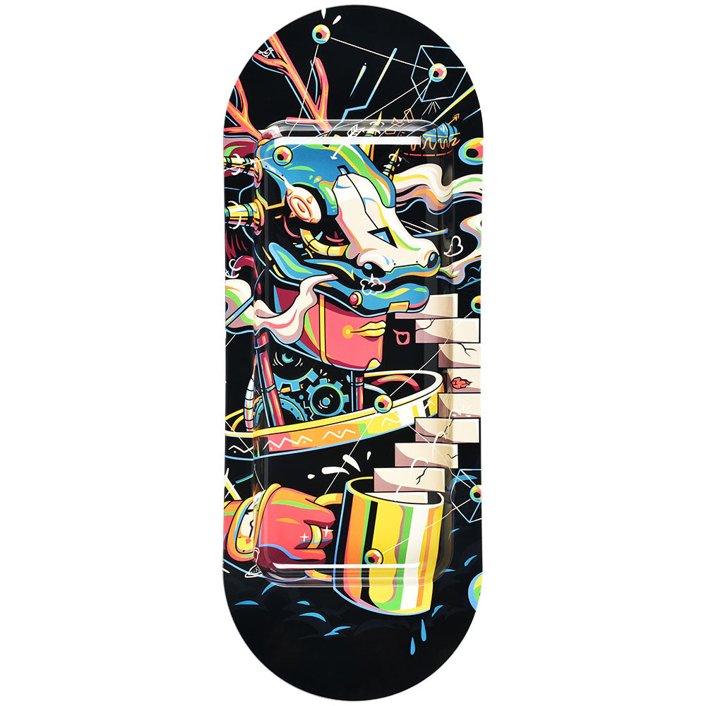 Pulsar SK8Tray Rolling Tray - 7.25"x19.75" / Dragon Coffee Break - Discreet Smoker