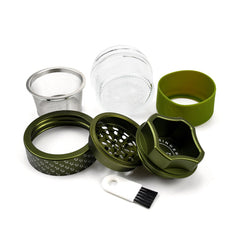 4 Piece Aluminum Herb Grinder | AITH v.I – OG - Repeat Pattern - Discreet Smoker