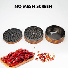 Grinder, Large 3" Spice Grinder (Wood Grain Brown)