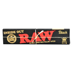RAW Black Inside Out Rolling Papers | Kingsize Slim - Discreet Smoker