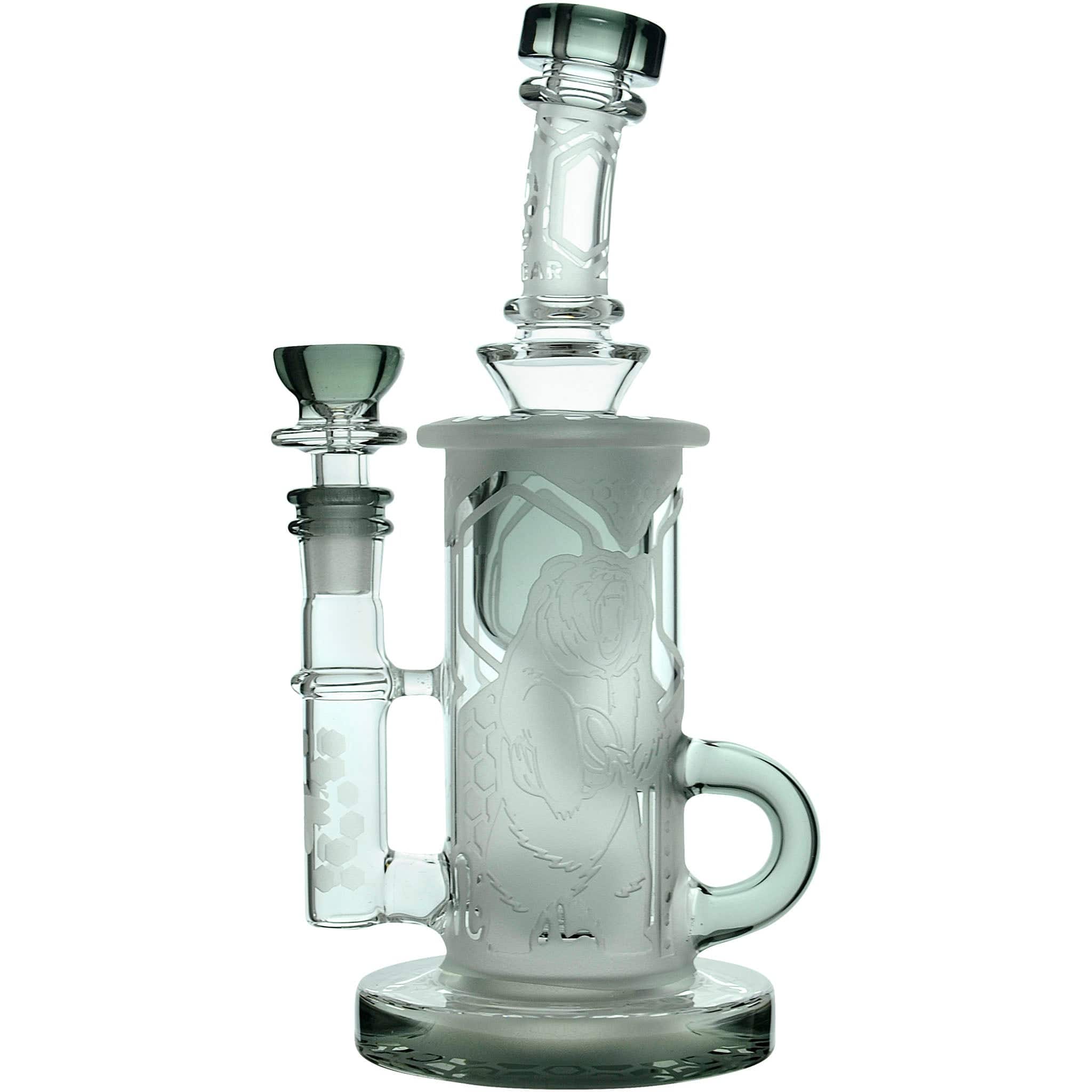 Calibear Sandblasted Showerhead Klein Recycler - Discreet Smoker