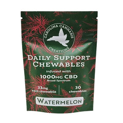 Daily Support Chewables | CBD | Watermelon 30ct bag | Carolina Cannabis Creations - Discreet Smoker