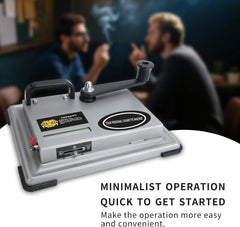 Manual Cigarette Rolling Machine Tobacco Injector for 8Mm Diameter Cigarette Tubes, Makes 80-100Mm Length Cigarettes, Portable Handheld Cigarette Maker (Silver)