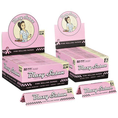 Blazy Susan Pink Rolling Papers | 50pk | 50pc Display - Discreet Smoker