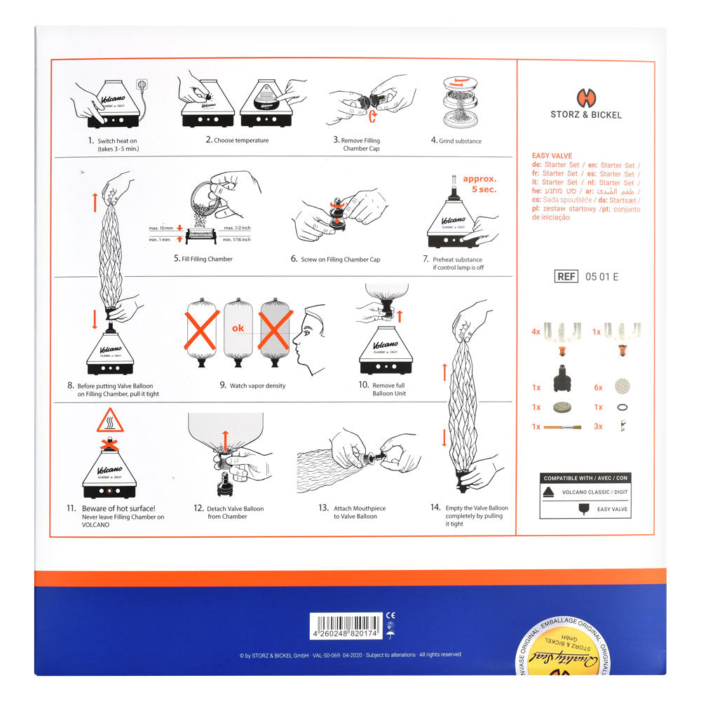 Storz & Bickel Volcano Vaporizer Easy Valve Starter Set - Discreet Smoker