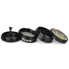 Pulsar Artist Series Metal Grinder - Garden of Cosmic Delights / 4pc / 2.5" - Discreet Smoker