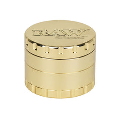 RAW Ethereal Gold-Plated Stainless Steel Grinder - 4pc / 2.25" - Discreet Smoker