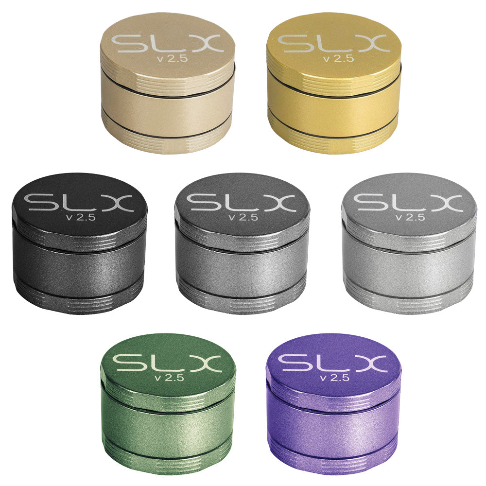 SLX Ceramic Coated Metal Grinder | 4pc | 2.5 Inch - Discreet Smoker