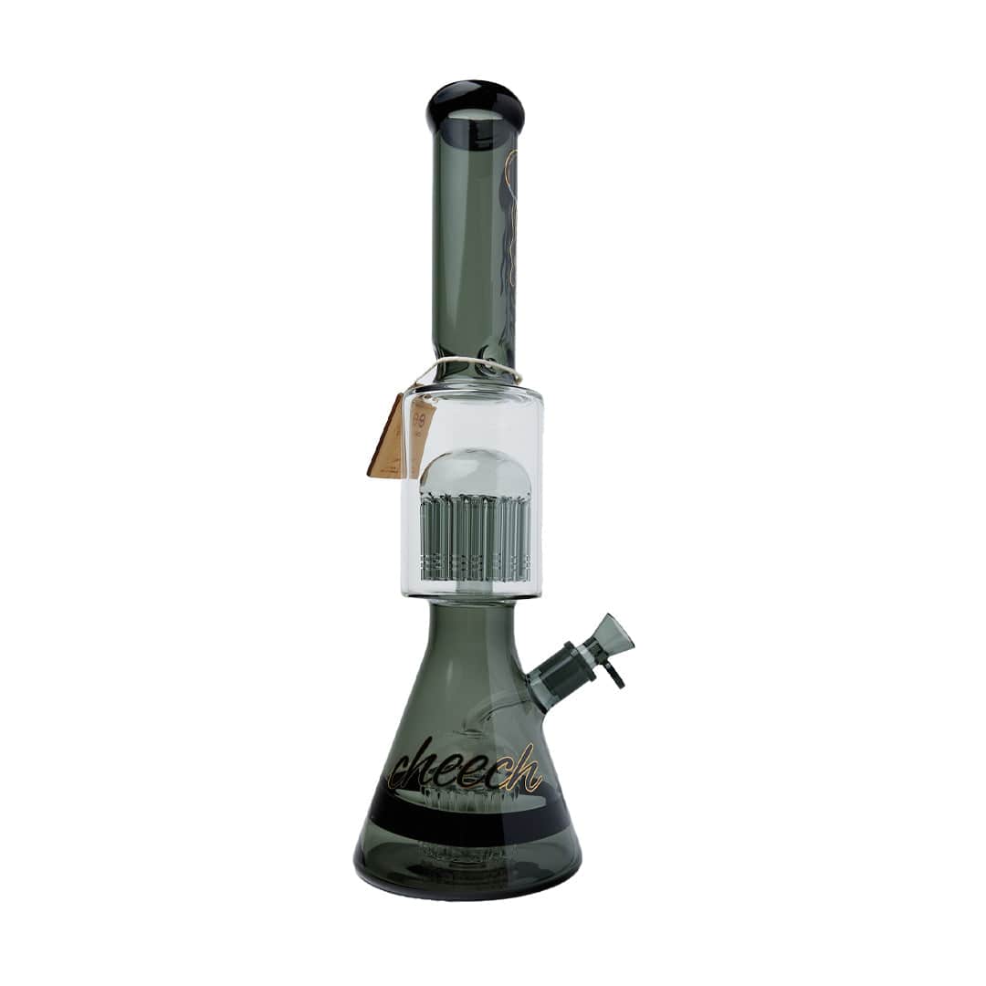 Cheech Glass 18" Double Trouble Water Pipe - Discreet Smoker