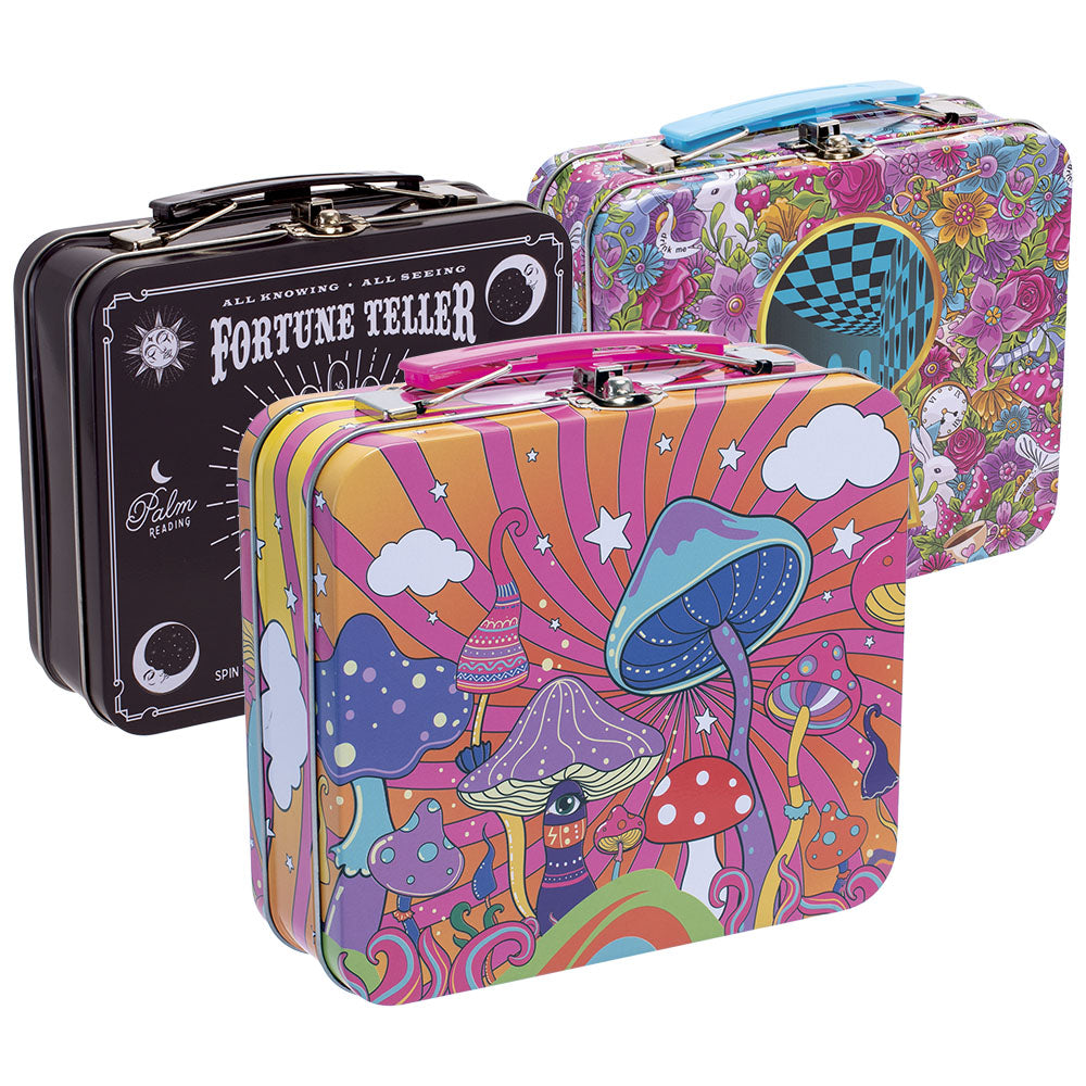 Fujima Handled Tin Stash Box | 6.5" - Discreet Smoker