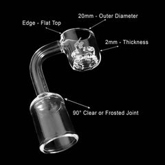HONEYCOMB KNOT QUARTZ BANGER - 90° DEGREE | YL - Discreet Smoker