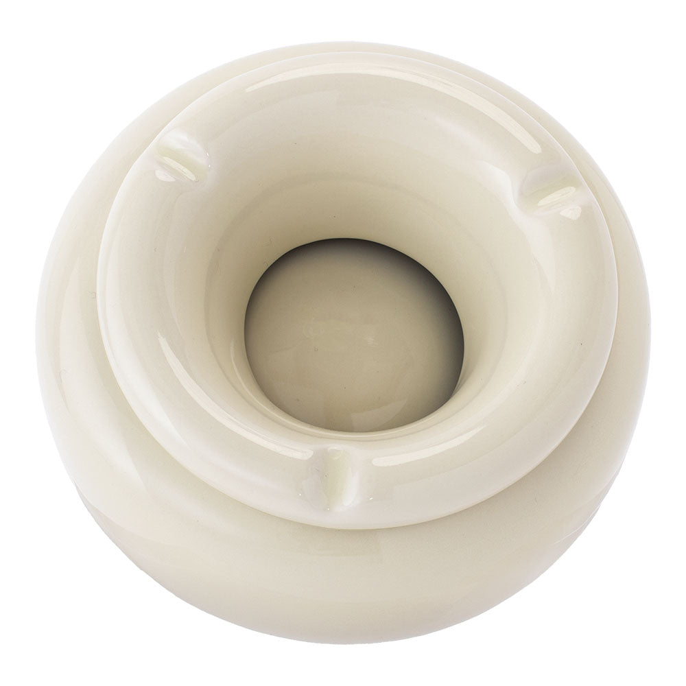 Fujima Moroccan Ceramic Ashtray - White Pearl / 5" - Discreet Smoker