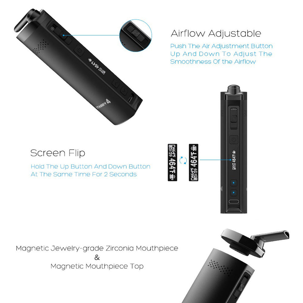 XVape XMAX Starry 4.0 Dry Herb Vaporizer - 2550mAh / Black - Discreet Smoker