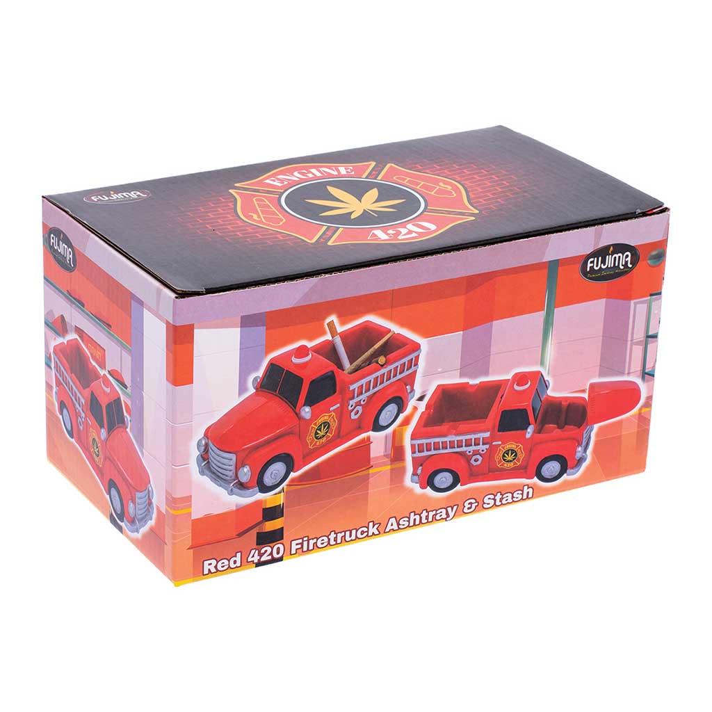 RED 420 LIGHT-UP FIRETRUCK ASHTRAY & STASH - Discreet Smoker