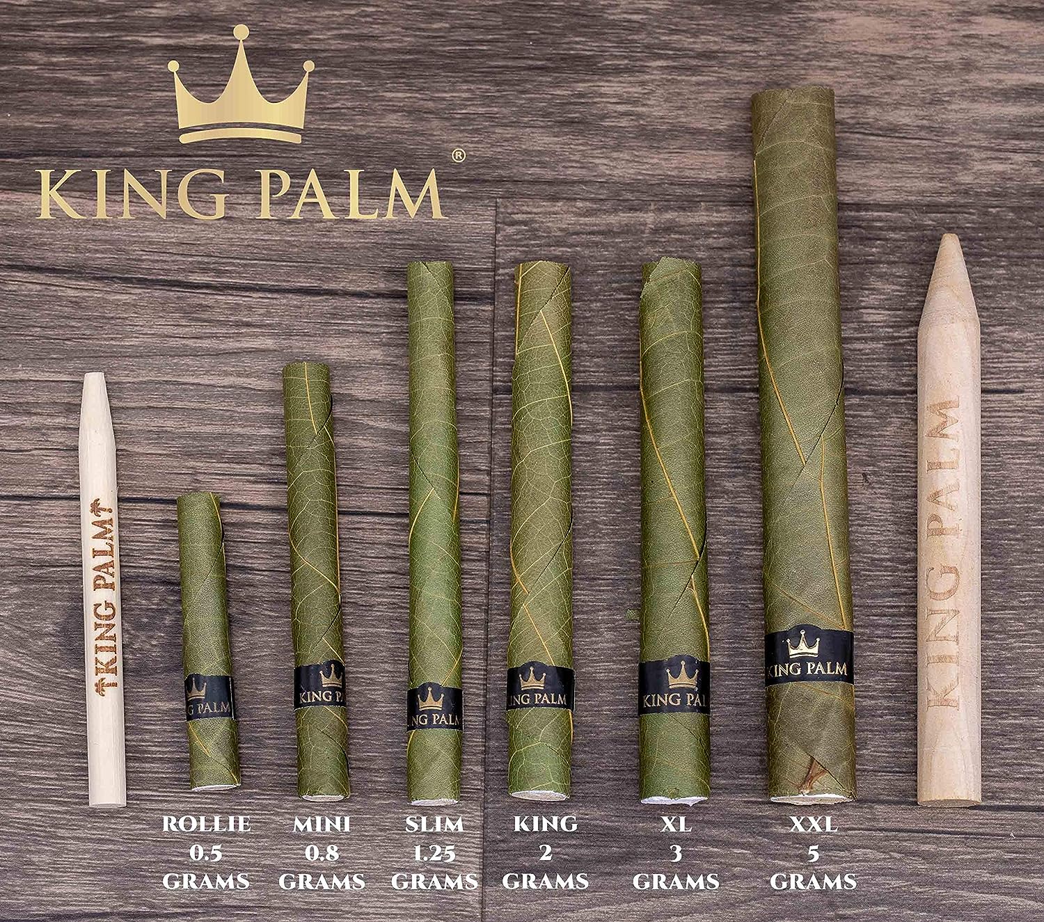King Palm Natural Pre Rolled Palm Leafs (Pack of 25)