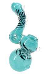 Donut Hole Frit Glass Sherlock Bubbler “Glaze Gazer” – 5½″ – Assorted Colors - Discreet Smoker
