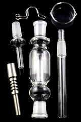 Glass Dab Straw Kit “Titan Trail” – 14.5 mm Female – Titanium Tip – 11½″ - Discreet Smoker