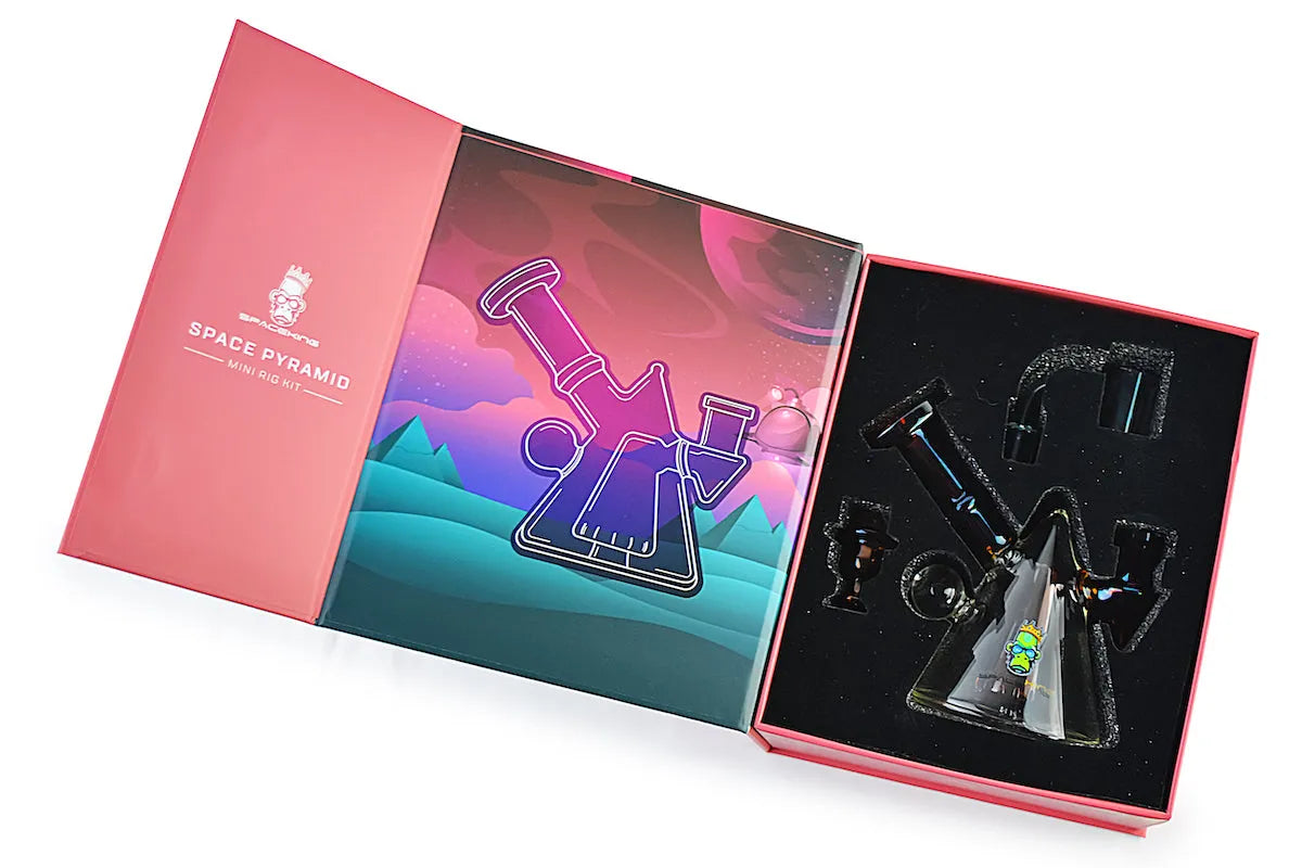 Space King Glass - 'Space Pyramid' Mini Rig - Discreet Smoker
