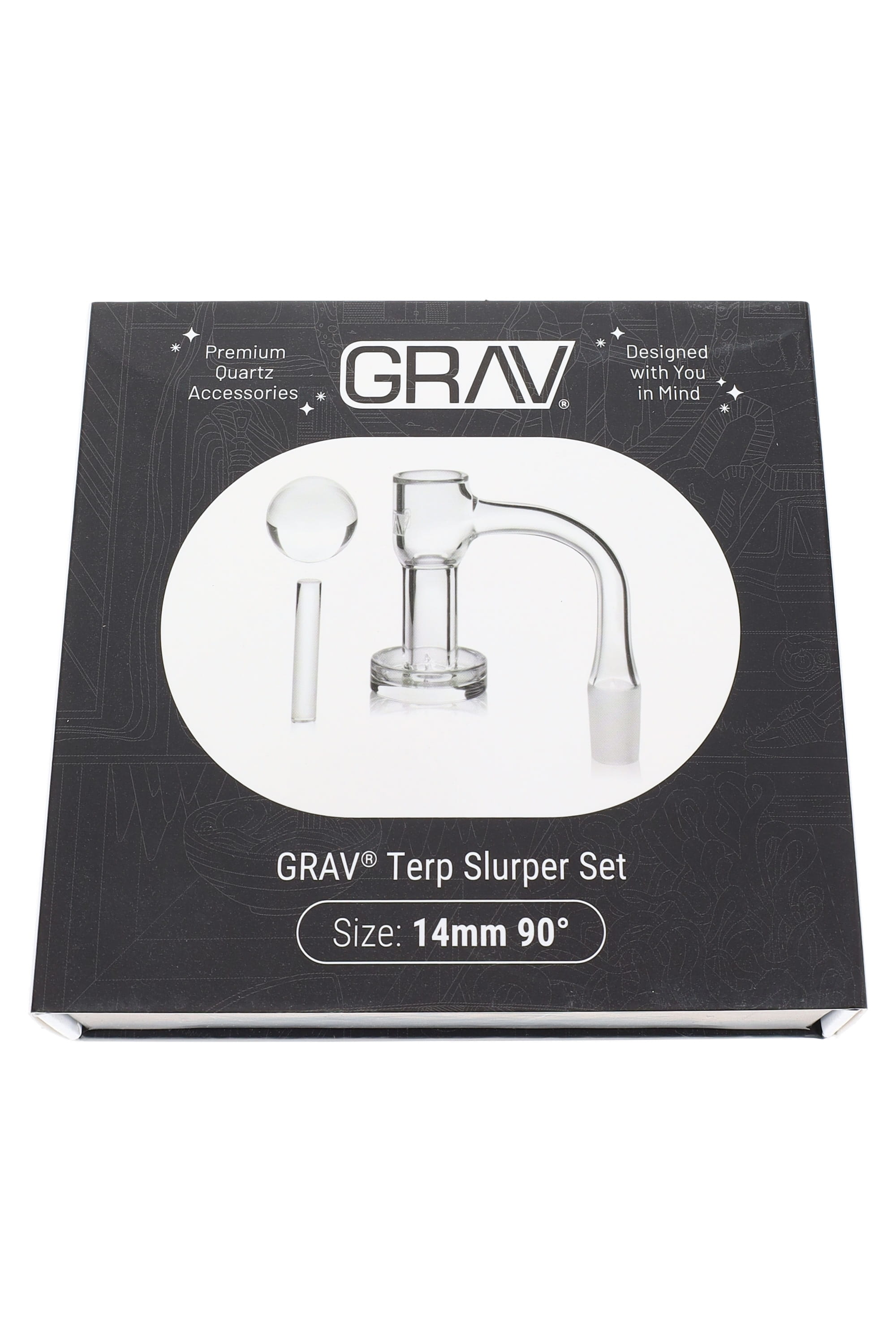 GRAV Quartz Slurper Bucket Set – Marble Cap & Pillar - Discreet Smoker