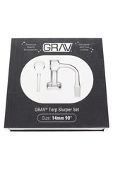 GRAV Quartz Slurper Bucket Set – Marble Cap & Pillar - Discreet Smoker