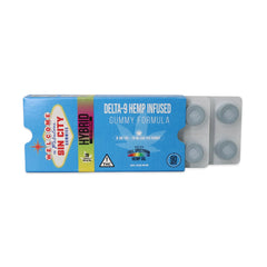 Sin City Delta-9 Gummies - 20 Pack Blue Raspberry - Hybrid Strain (Strong) - Discreet Smoker